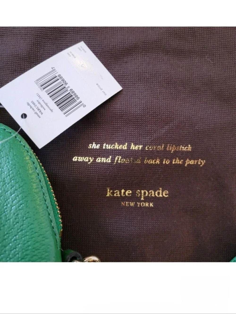 Kate Spade Wellesley Rachelle Small Satchel Green With Handle & Shoulder Strap